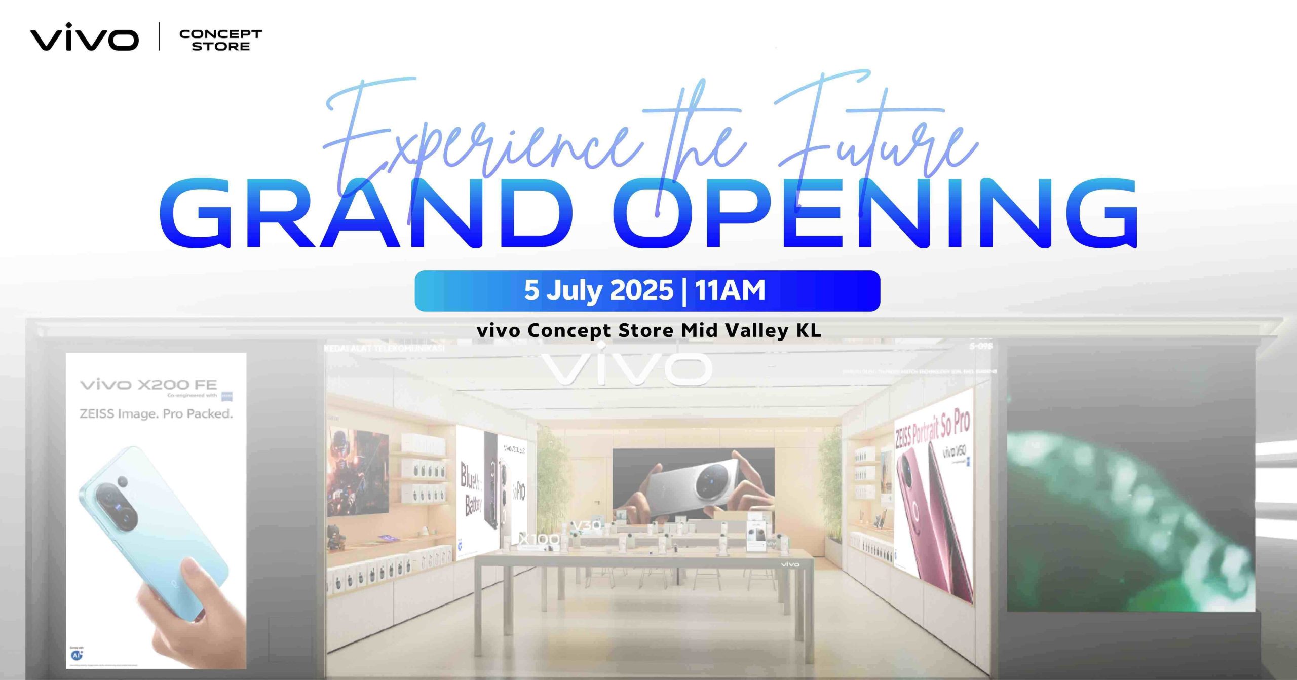 Celebrate the Grand Opening of vivo Concept Store at Mid Valley KL and Get the vivo X200 FE with Exclusive Rewards Worth Up to RM1,856
